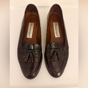 Brown Leather Loafers Etienne Aigner Size 6